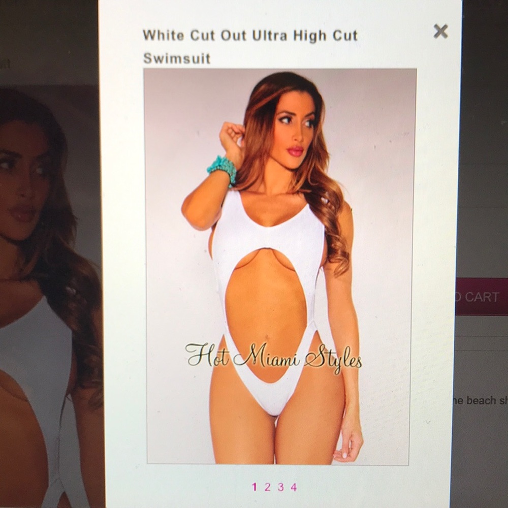 NWT Hot Miami Styles white monokini